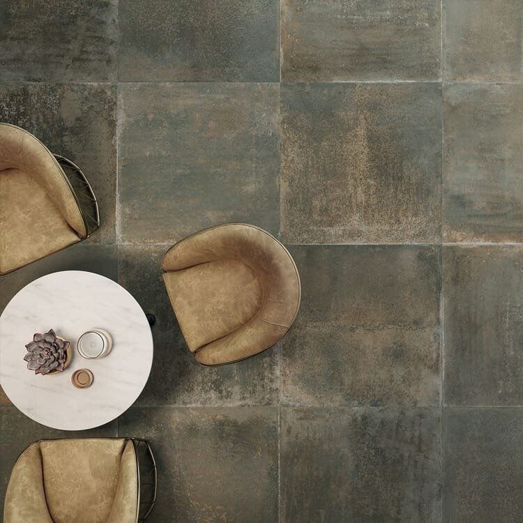 Metallook Roestlook Tegels 60×60 Saloni Foundry Bronce Brons Sfeer