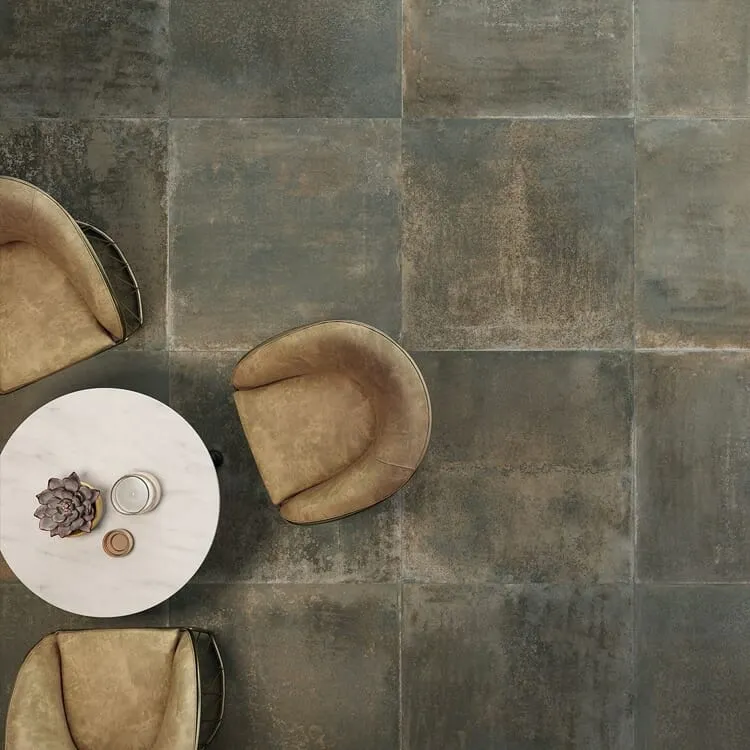 Metallook Roestlook Tegels 60×60 Saloni Foundry Bronce Brons Sfeer