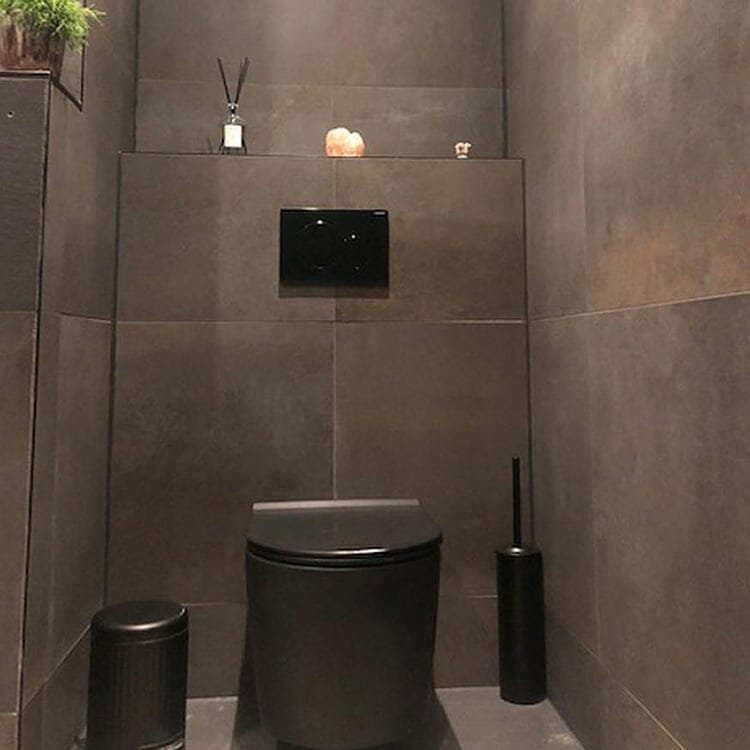 Metallook Tegel 60×60 Tijdloos Donkerbruin Saloni Industrial Grafito Sfeer