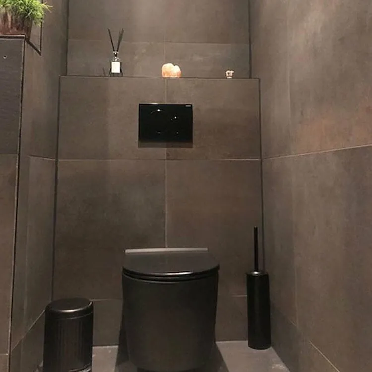 Metallook Tegel 60×60 Tijdloos Donkerbruin Saloni Industrial Grafito Sfeer