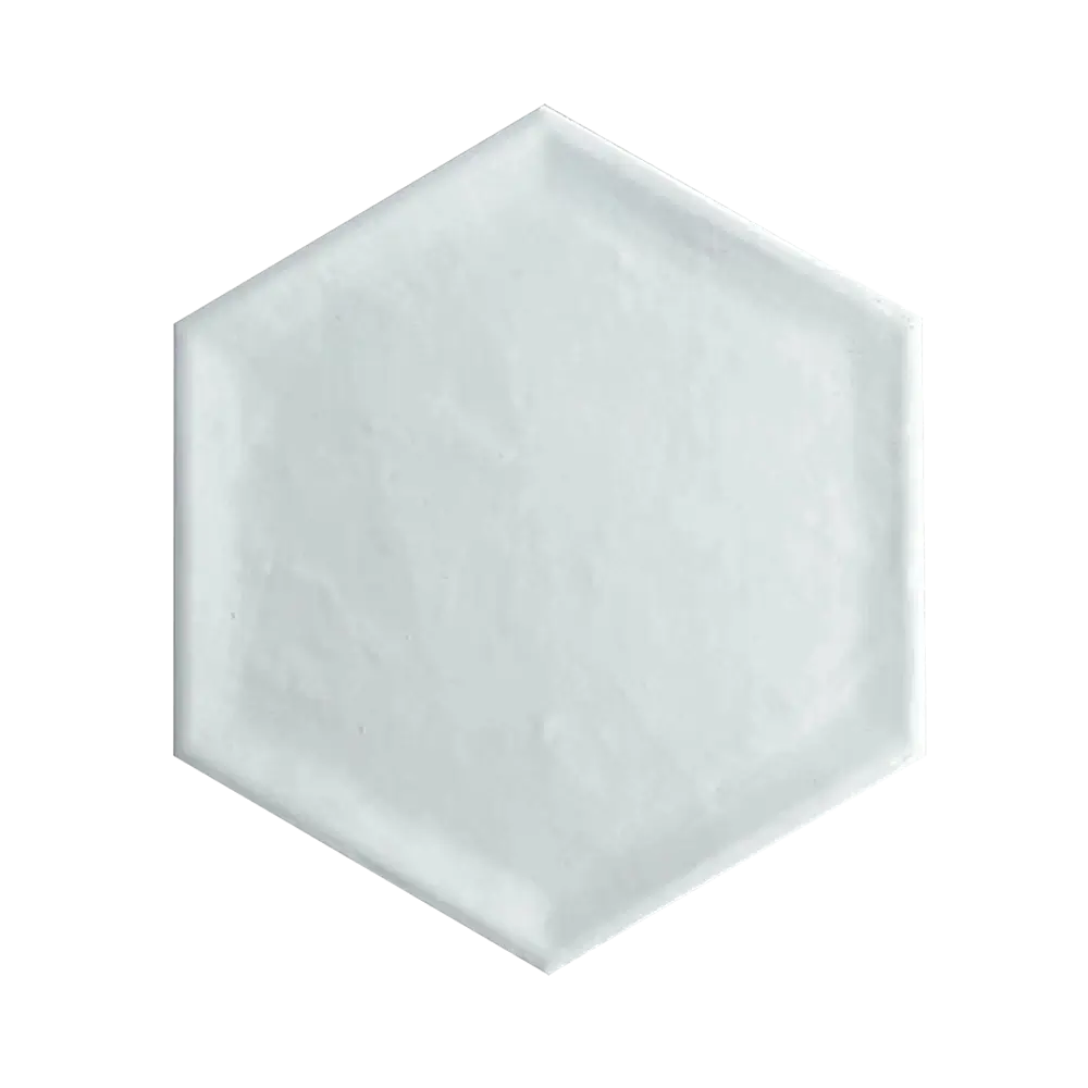 Hexagon 19,8x22,8 - Shiny Wit Glans Handvorm