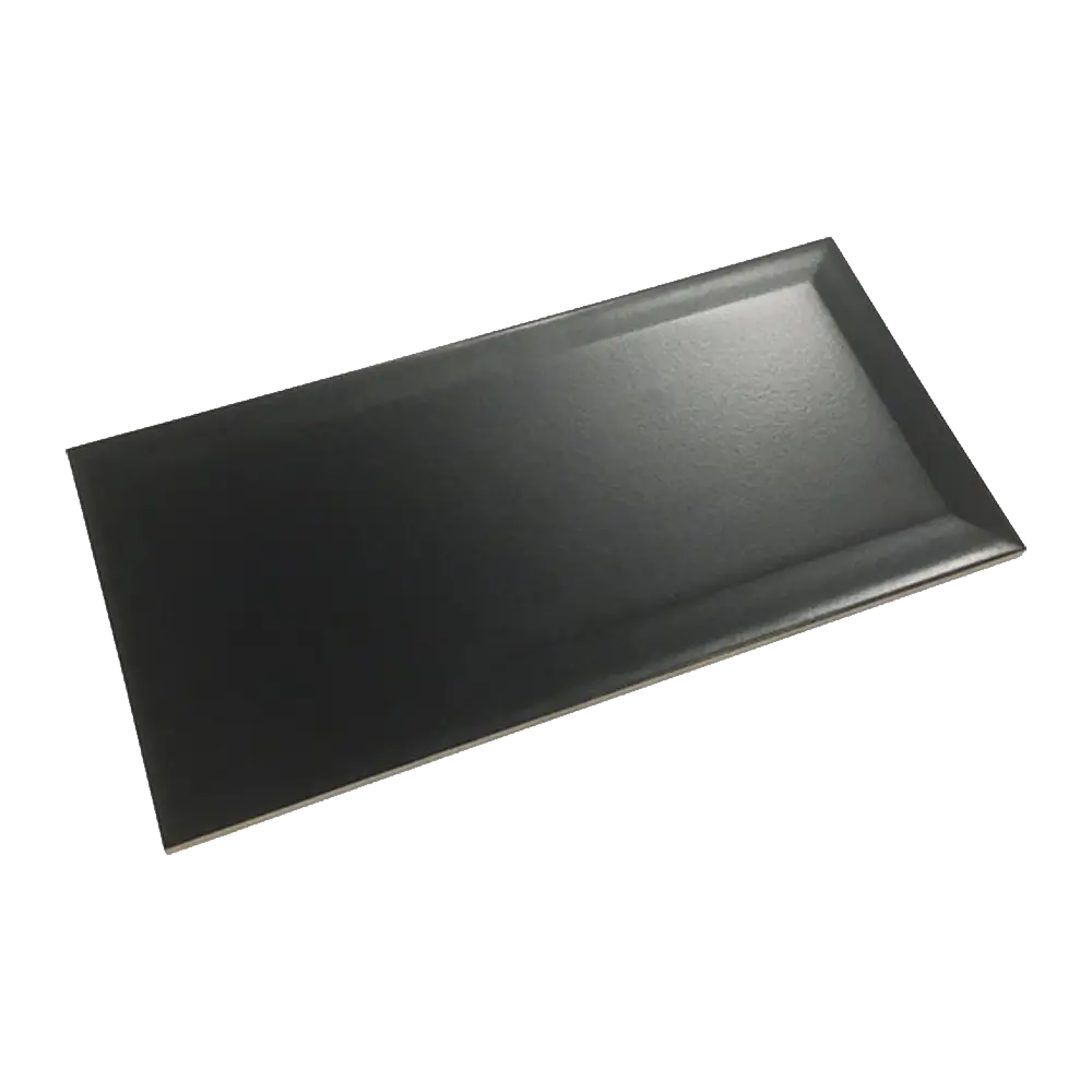 Metro Tegels 10x20 - Biselado Negro Zwart Mat