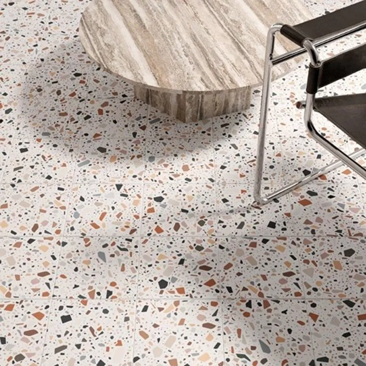 Terrazzo 18,6x18,6 - Quintessenza Confetti Bianco Multicolor