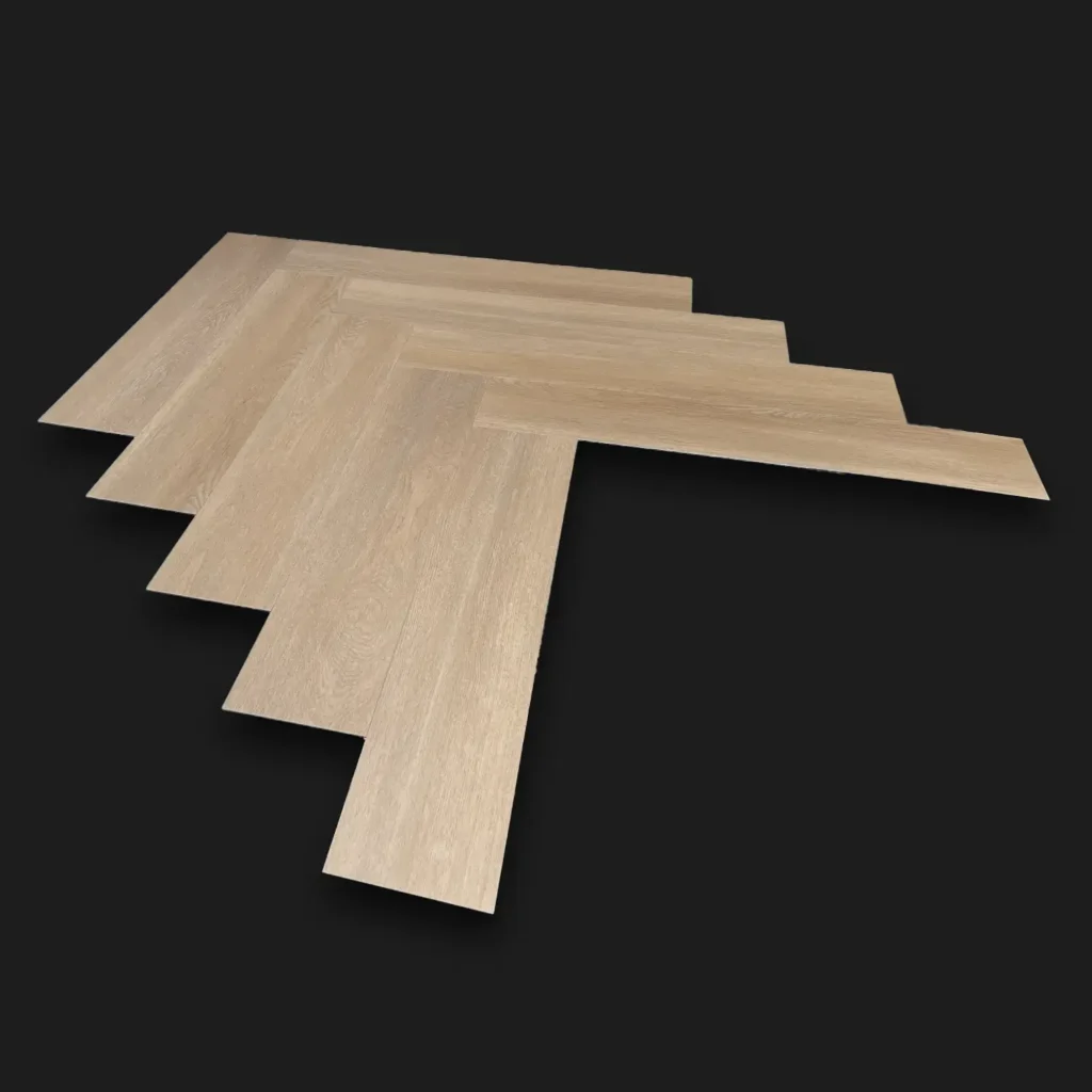 Visgraat Plak PVC 15x75 - Bruin Eiken Float