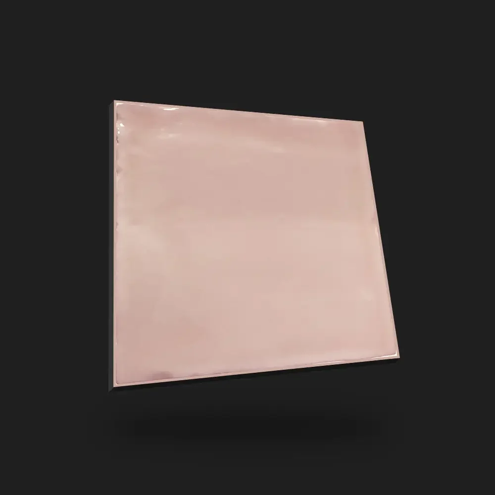 Handvorm Tegel 13x13 - Roze Glans Variation
