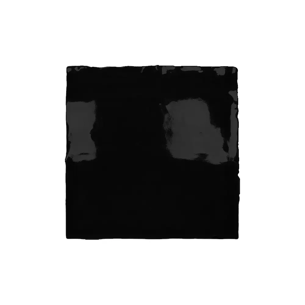 Handvorm Tegel 13x13 - Zwart Glans