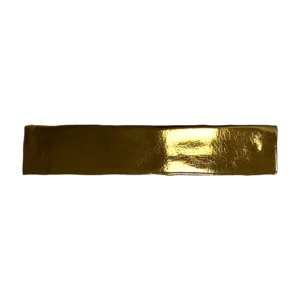 Handvorm Tegel 5x25 - Goud Hoogglans Craquelle