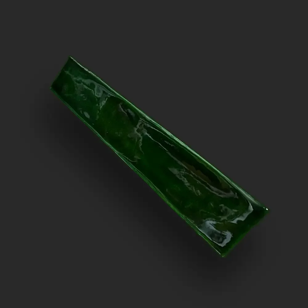 Handvorm Tegel 5x25 - Verde Donkergroen Glans Variation